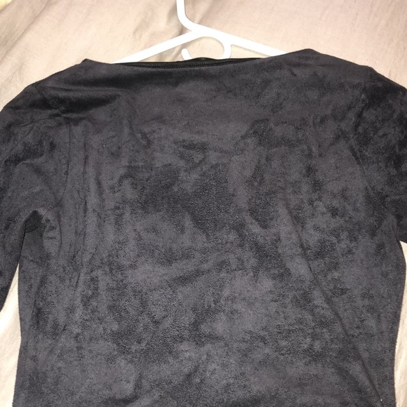 Grey Lux La Suede Deep V neckline bodysuit - similar style to House of CB - Picture 4 of 4